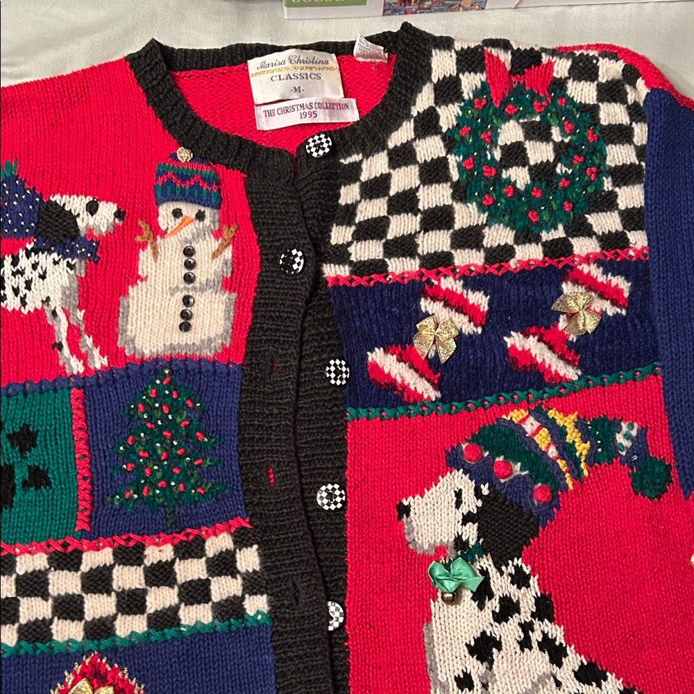Marisa Christina Black and Red Christmas Sweater